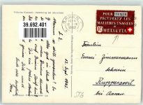 9423 Altenrhein Künstlerkarte sign. W. Hummel Dammweg Schweizer Wanderkalender 1941