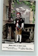 Rotophot Serie 6997-5 Kind als Küher , gute Erhaltung Tracht Schweiz Fotomontage AK