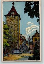 8200 Schaffhausen Sciaffusa 1919 Künstlerkarte Obertor - sign Nohl