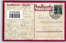 8200 Schaffhausen Sciaffusa 1919 Künstlerkarte Obertor - sign Nohl