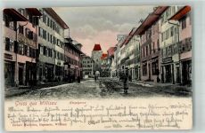 6130 Willisau 1903 Winter Gasthaus Haupt- Gasse