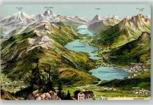 7503 Samedan Samaden - Oberengadin Vogelschau St. Moritzersee Silvaplanasee