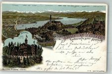8143 Uetliberg 1897 Lithographie Hotel Annaburg Aussichtsturm