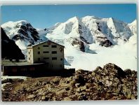 Bergrestaurant Diavolezza mit Piz Palü und Piz Cambrena