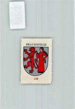 8500 Frauenfeld - Vignette Wappen Kaffee Hag ca 1920-1940 Löwe Kette Frau