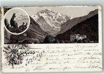 3800 Interlaken Vorläufer Gams Carl Künzli Zürich Dep. No. 321 Lithographie