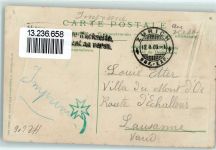8000 Zürich 1908 Prägedruck Fahne