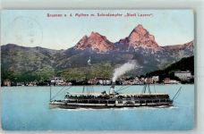 6440 Brunnen 1907 - und die Mythen mit Salondampfer Stadt Luzern
