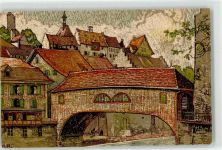 5400 Baden - gedeckte Brücke Kirche
