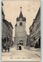 2400 Le Locle 1911 - Rue du Temple Kirche Bahnpost Ambulant No 25