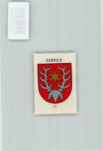 6060 Sarnen - Vignette Wappen Kaffee Hag ca 1920-1940 Geweih