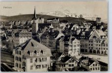 9100 Herisau 1913 - Kirche Stempel Militärdienst Kaserne Herisau