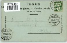 4144 Arlesheim 1903 BOAKC Lithographie/Mondschein Gasthaus Zum Ochsen Eremitage