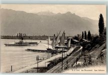 1897 Bouveret - Dampfschiff Segelboote