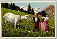 Foto AK Kinder Ziege Photo Gyger Nr.17664