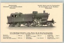 1-C-2 Schnellzug-Lokomotive 4 Zyl. Heissd. für die Bern-Neuenburg-Bahn Schweizerische Lokomotiv- und Maschinenfabrik Winterthur