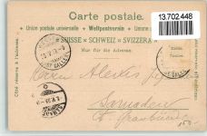 8872 Weesen 1899 BOAKC Lithographie Bahnhof