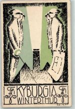 8400 Winterthur Künstlerkarte sign Kalk Kyburgia Studentika