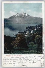 6353 Weggis - Kirche, Ortsansicht, Vierwaldstättersee, Pilatus