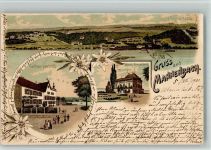 8268 Mannenbach-Salenstein 1901 BOAKC Lithographie Gasthaus Zum Schiff Schloss Arenenberg Verlag Künzli Nr 2008