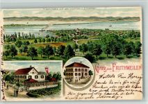 8269 Fruthwilen 1903 BOAKC Lithographie Gasthaus Bellevue Schulhaus Beschnitten Gebrauchsspuren, bitte Scan genau beachten!