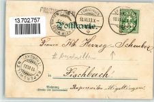 8269 Fruthwilen 1903 BOAKC Lithographie Gasthaus Bellevue Schulhaus Beschnitten Gebrauchsspuren, bitte Scan genau beachten!