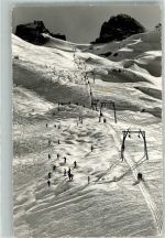 Trübsee 1961 Winter Seilbahn Skilift Jochpass