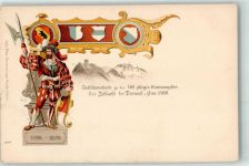4143 Dornach 1499 Lithographie Jubiläumskarte z.d. 400 jährigen Erinnerungsfeier der Schlacht