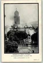 2300 La Chaux-de-Fonds - Brand des Nationaltempels 16.7.1919