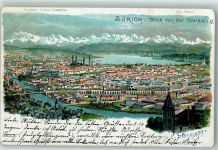 8000 Zürich 1902 Künstlerkarte Blick von der Waid sign C. Steinmann Serie Zürich