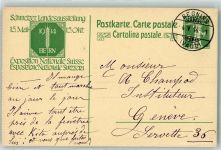 1268 Begnins 1914 Ganzsache Schweizer. Landesausstellung Bern Exposition Nationale Suisse