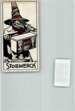 Der eitle Mandrill Gruppe 490 No.1. Humor in Bild u. Wort Vignette Stollwerck Schokolade Gebrauchsspuren
