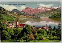 6353 Weggis 1913 - Kirche Nieder und Oberbaueb