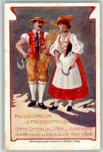 1800 Vevey Gebrauchsspuren Tracht Fete des Vignerons 1905