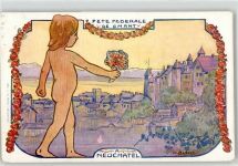 2000 Neuchâtel Neuenburg 1912 Künstlerkarte sign. A. Blaile