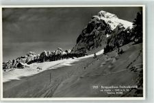 8753 Mollis Foto AK Gasthaus Frohnalpstock Hüttenstempel Winter
