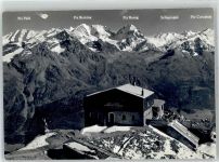 Corviglia - Blick von der Endstation Luftseilbahn Piz Nair zur Berninagruppe