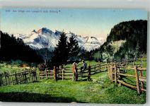 6078 Lungern 1915 Foto AK Weg von Lungern nach Brünig