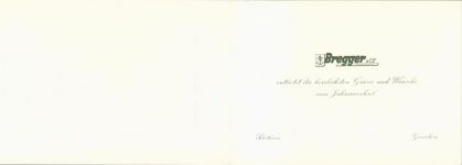 4500 Solothurn Soleure Klapp AK Alt-Solothurn Werbung Bregger & Cie Neujahr Glückwunsch