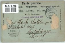 3985 Münster VS 1898 Gebrauchsspuren Pfarrkirche Stiftskirche Lithographie/Mondschein