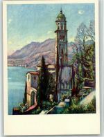 Morcote Henri Robert Kriche von Morcote Pro Infirmis Schweiz Künstlerkarte
