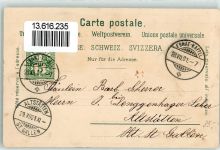 9620 Lichtensteig 1901 Lithographie Marktgasse Obertorplatz St. Loretto Kapelle Edelweiss