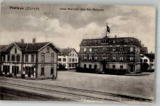 8330 Pfäffikon ZH 1921 Foto AK Bahnhof Hotel Bahnhof Bahnpost Zug 2954