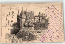 1260 Nyon Künstlerkarte 1902 Schloss