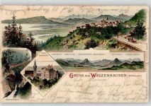 9428 Walzenhausen 1903 - Hotel Rheinburg Drahtseilbahn Graue Hörner Zimpaspitze Scesa Plana