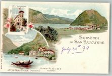 San Salvatore 1899 Lithographie Hotel Salvatore Hotel Beau-Rivage