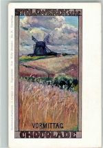 Gruppe 22 Tageszeiten v. Willy Brandes Nr. II Vormittag Stollwerck Schokolade 1900 Künstlerkarte