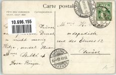 1800 Vevey 1905 Gebrauchsspuren Weinfest Foto AK