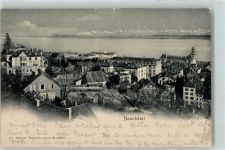 2000 Neuchâtel Neuenburg 1903 Gebrauchsspuren Alpenkette