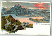 Rigi Staffel sign. Steinmann, C. Künstlerpostkarte Nr. 2076 Vierwaldstättersee Steinmann Lithographie